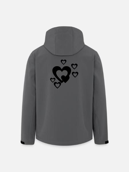 Hearts - Men’s Recycled Softshell Jacket by Stanley/Stella - anthracite