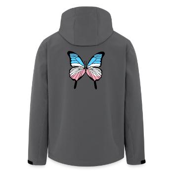 Trans Pride Schmetterling Transgender Pride - Recycelte Männer Softshell-Jacke von Stanley/Stella - Anthrazit - Hinten - AI Model Male 185 light (185cm)