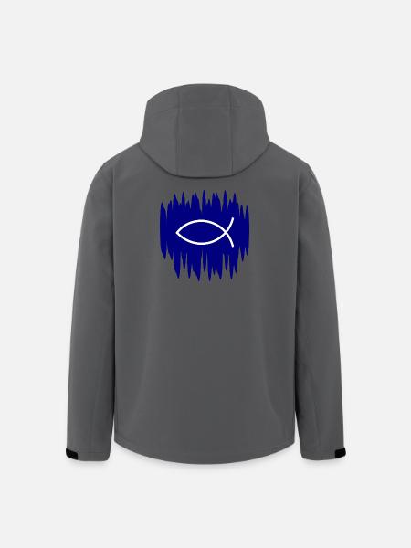 Jesusfisch Ichthys Fisch Fische - Recycelte Männer Softshell-Jacke von Stanley/Stella - Anthrazit