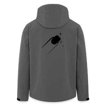Logo de pédicure de vernis à ongles - Veste softshell homme en polyester recyclé Stanley/Stella - charbon - Dos - AI Model Male 185 light (185cm)