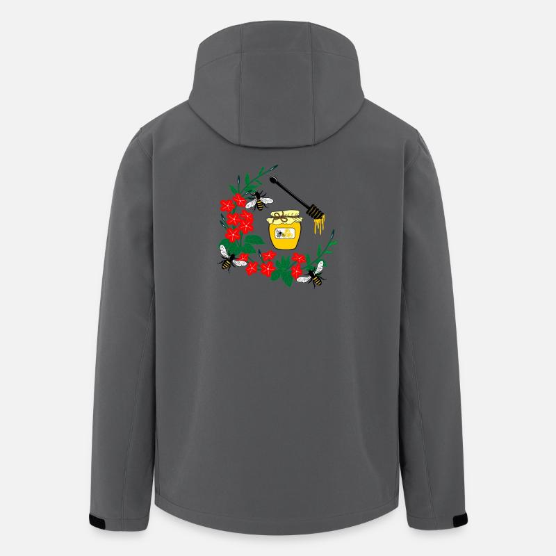 Blumenkranz mit Honig - Recycelte Männer Softshell-Jacke von Stanley/Stella - Anthrazit