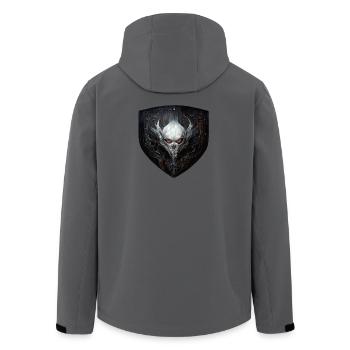 Skull Coat of Arms - Men’s Recycled Softshell Jacket by Stanley/Stella - anthracite - Back - AI Model Male 185 light (185cm)