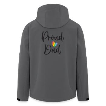 Papa fier - Veste softshell homme en polyester recyclé Stanley/Stella - charbon - Dos - AI Model Male 185 light (185cm)