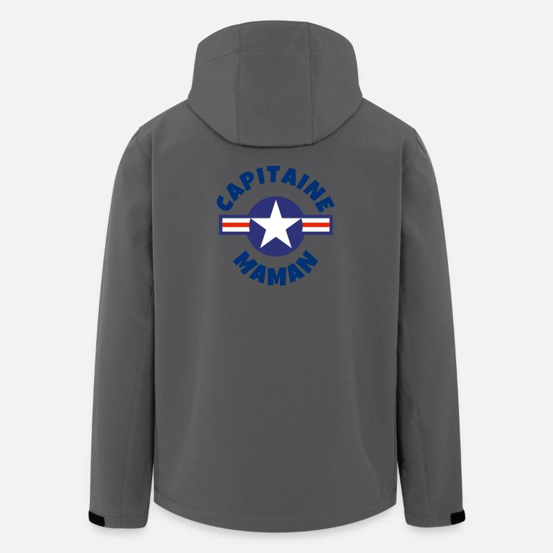 capitaine maman, super maman, meilleure maman - Veste softshell homme en polyester recyclé Stanley/Stella - charbon