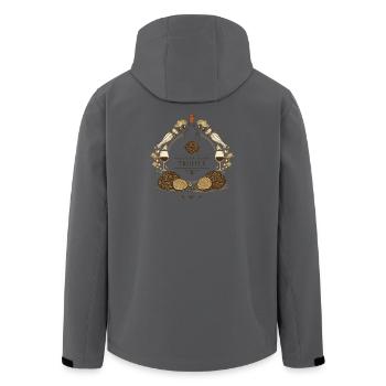 Festival de la truffe italienne - Veste softshell homme en polyester recyclé Stanley/Stella - charbon - Dos - AI Model Male 185 light (185cm)