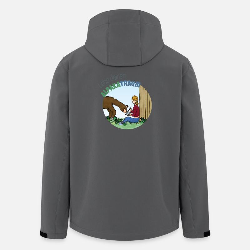 Alpaka-Traum - Recycelte Männer Softshell-Jacke von Stanley/Stella - Anthrazit
