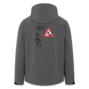 Travailler pour l’État - Veste softshell homme en polyester recyclé Stanley/Stella - charbon - Dos - AI Model Male 185 light (185cm)