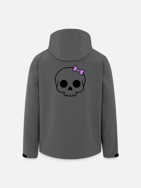 Cute skull with bow | Girly Goth - Men’s Recycled Softshell Jacket by Stanley/Stella - anthracite