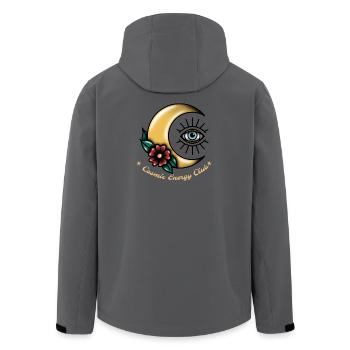 Cosmic Energy Club - Men’s Recycled Softshell Jacket by Stanley/Stella - anthracite - Back - AI Model Male 185 light (185cm)