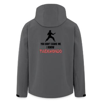Taekwondo Kampfsportlehrer Trainer - Recycelte Männer Softshell-Jacke von Stanley/Stella - Anthrazit - Hinten - AI Model Male 185 light (185cm)