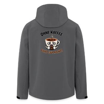 Tu ne peux pas te passer de café - Veste softshell homme en polyester recyclé Stanley/Stella - charbon - Dos - AI Model Male 185 light (185cm)