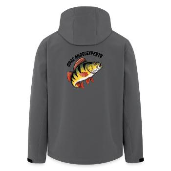 Pêche avec papy - Veste softshell homme en polyester recyclé Stanley/Stella - charbon - Dos - AI Model Male 185 light (185cm)