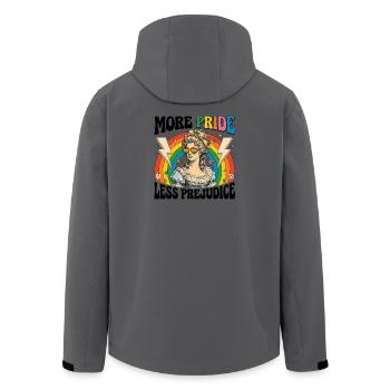 LGBTQ-Pride-Monat – Mehr Pride, weniger Vorurteile - Recycelte Männer Softshell-Jacke von Stanley/Stella - Anthrazit - Hinten - AI Model Male 185 light (185cm)