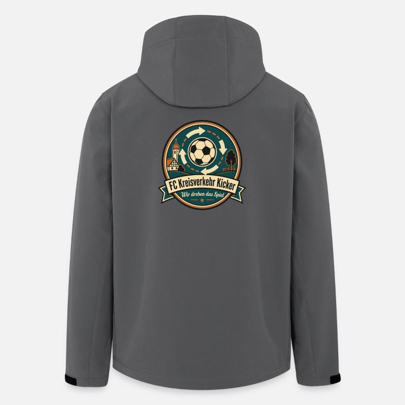 FC Kreisverkehr Kicker - Recycelte Männer Softshell-Jacke von Stanley/Stella - Anthrazit