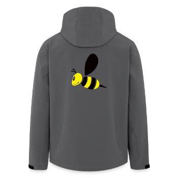 Dessin animé mignon du bourdon souriant - Veste softshell homme en polyester recyclé Stanley/Stella - charbon - Dos - AI Model Male 185 light (185cm)