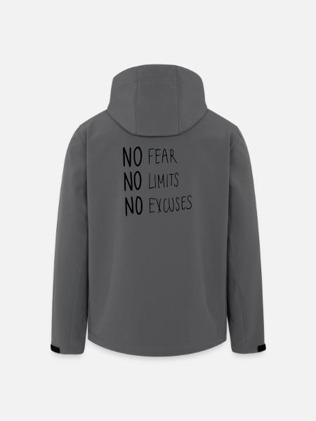No Fear No Limit No Excuses - Men’s Recycled Softshell Jacket by Stanley/Stella - anthracite