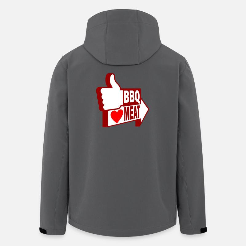 Wie BBQ, lieben Fleisch - Recycelte Männer Softshell-Jacke von Stanley/Stella - Anthrazit