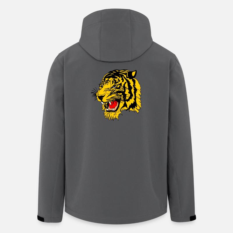 Tiger-Seitenansicht - Recycelte Männer Softshell-Jacke von Stanley/Stella - Anthrazit