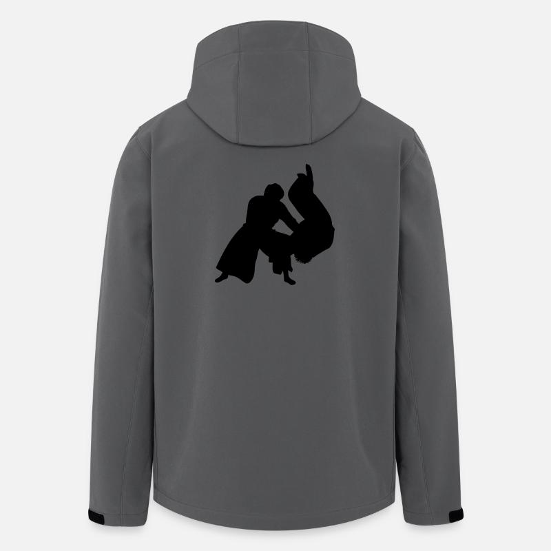 Lancer d’Aïkido - Veste softshell homme en polyester recyclé Stanley/Stella - charbon