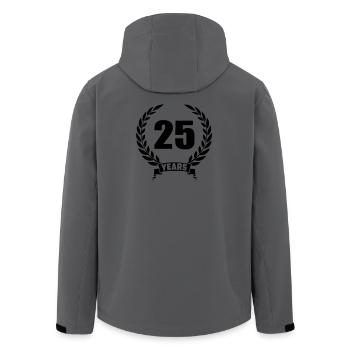 Couronne de laurier 25 ans - Veste softshell homme en polyester recyclé Stanley/Stella - charbon - Dos - AI Model Male 185 light (185cm)