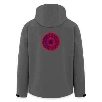 Vektor Blume - Recycelte Männer Softshell-Jacke von Stanley/Stella - Anthrazit - Hinten - AI Model Male 185 light (185cm)