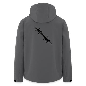 Stacheldraht-Kupplungsstück - Recycelte Männer Softshell-Jacke von Stanley/Stella - Anthrazit - Hinten - AI Model Male 185 light (185cm)