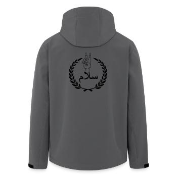 Arabischer Frieden im Lorbeerkranz - Recycelte Männer Softshell-Jacke von Stanley/Stella - Anthrazit - Hinten - AI Model Male 185 light (185cm)