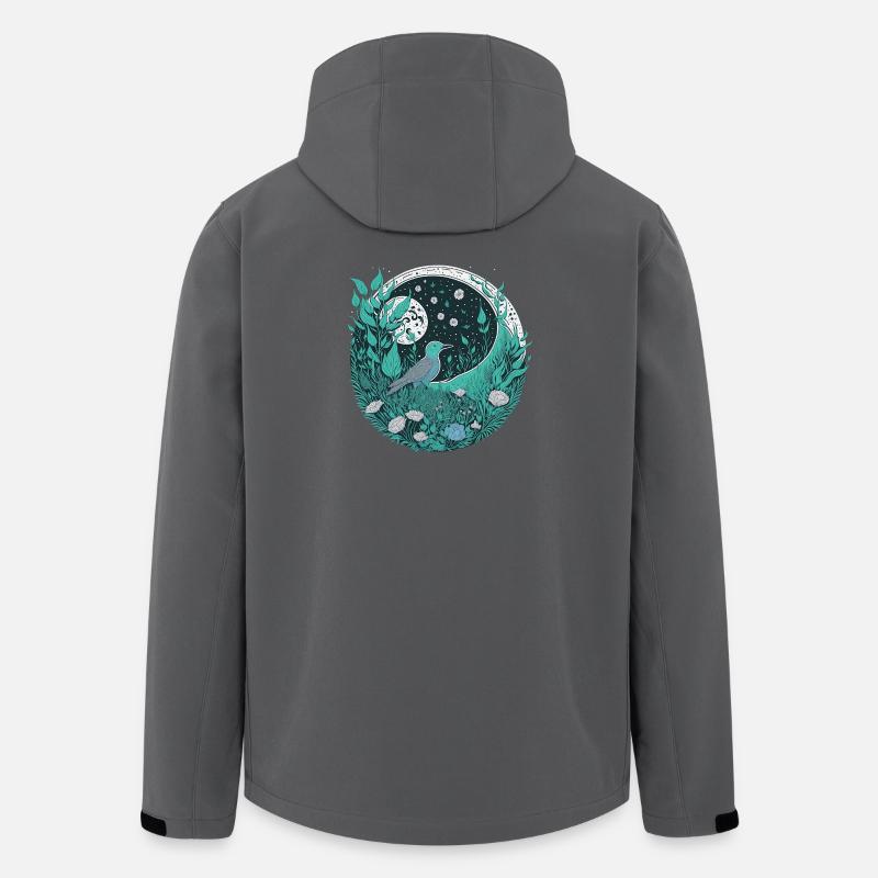 Bird with moon - Men’s Recycled Softshell Jacket by Stanley/Stella - anthracite