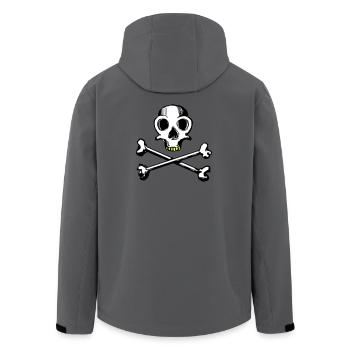 Crâne et os 3c - Veste softshell homme en polyester recyclé Stanley/Stella - charbon - Dos - AI Model Male 185 light (185cm)