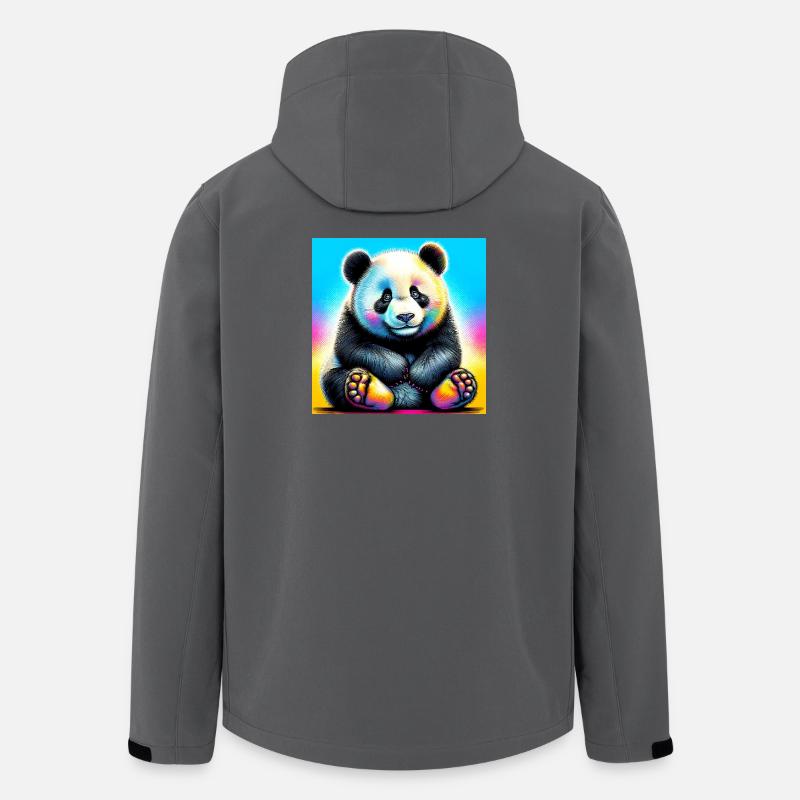 Panda - Recycelte Männer Softshell-Jacke von Stanley/Stella - Anthrazit