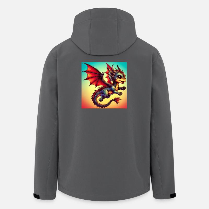 Drache - Recycelte Männer Softshell-Jacke von Stanley/Stella - Anthrazit