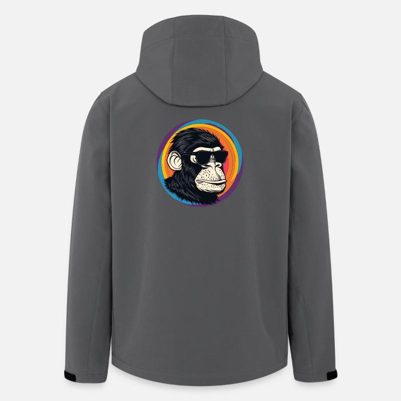 Monkey Sunglasses Comic - Men’s Recycled Softshell Jacket by Stanley/Stella - anthracite