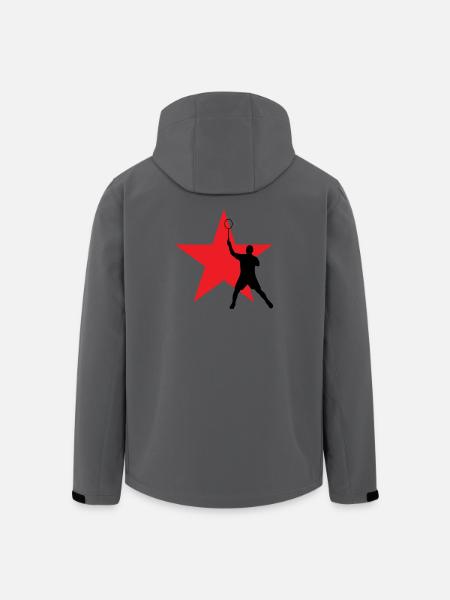 Badminton - Sport - Racket - Men’s Recycled Softshell Jacket by Stanley/Stella - anthracite