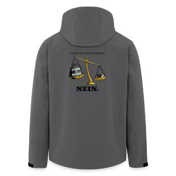 Geht es noch fairer - Recycelte Männer Softshell-Jacke von Stanley/Stella - Anthrazit - Hinten - AI Model Male 185 light (185cm)