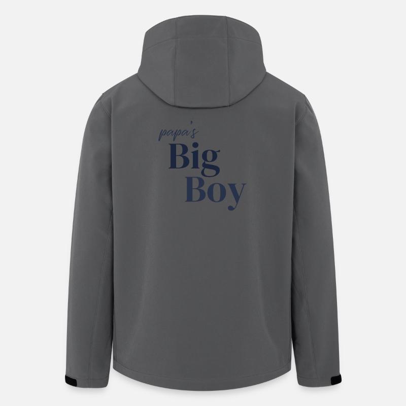 Papa‘s Big Boy - Recycelte Männer Softshell-Jacke von Stanley/Stella - Anthrazit