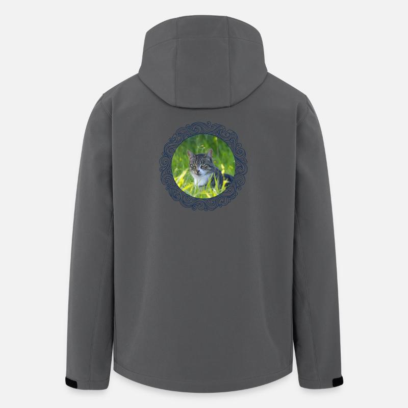 Katzen Kater Freigänger - Recycelte Männer Softshell-Jacke von Stanley/Stella - Anthrazit