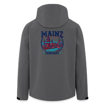 Mainz Germany Cathedral Rhine River Emblem - Recycelte Männer Softshell-Jacke von Stanley/Stella - Anthrazit - Hinten - AI Model Male 185 light (185cm)