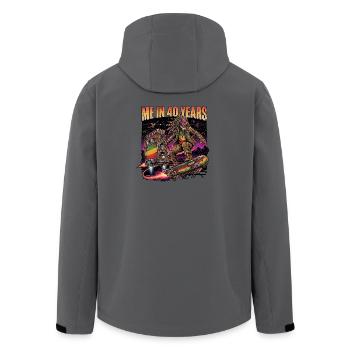 Reggae Soundsystem Future - Men’s Recycled Softshell Jacket by Stanley/Stella - anthracite - Back - AI Model Male 185 light (185cm)