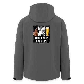 Grillen Und Bier Spruch - Recycelte Männer Softshell-Jacke von Stanley/Stella - Anthrazit - Hinten - AI Model Male 185 light (185cm)