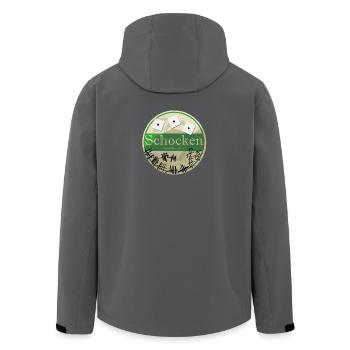 Schocken Bierdeckel - Recycelte Männer Softshell-Jacke von Stanley/Stella - Anthrazit - Hinten - AI Model Male 185 light (185cm)