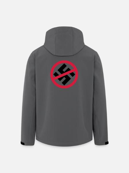 Gegen Nazis - Recycelte Männer Softshell-Jacke von Stanley/Stella - Anthrazit
