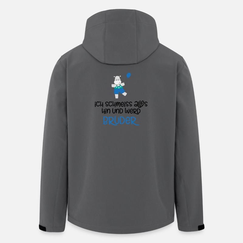 Bruder Hippo mit Ballon - Recycelte Männer Softshell-Jacke von Stanley/Stella - Anthrazit