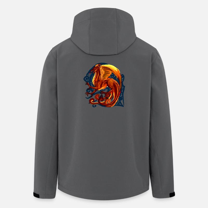 roter Drache - Recycelte Männer Softshell-Jacke von Stanley/Stella - Anthrazit