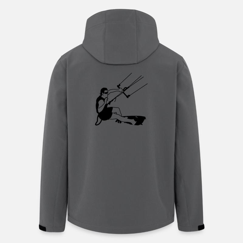 kitesurfer - Men’s Recycled Softshell Jacket by Stanley/Stella - anthracite