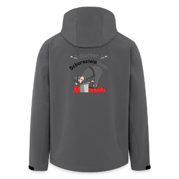 Schornsteinfeger Glücksbringer - Recycelte Männer Softshell-Jacke von Stanley/Stella - Anthrazit - Hinten - AI Model Male 185 light (185cm)