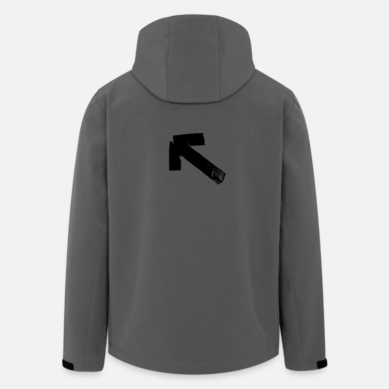 Arrow top left - Tape - Men’s Recycled Softshell Jacket by Stanley/Stella - anthracite