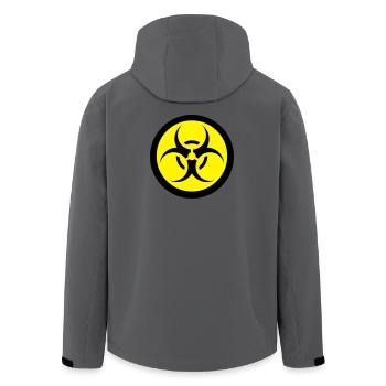 Biohazard Warning - Men’s Recycled Softshell Jacket by Stanley/Stella - anthracite - Back - AI Model Male 185 light (185cm)