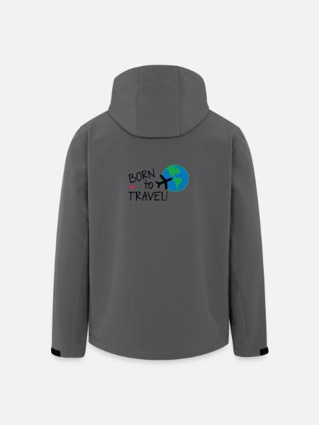 Né pour voyager - Veste softshell homme en polyester recyclé Stanley/Stella - charbon