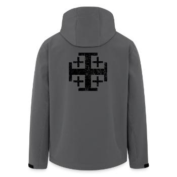 Croix de Jérusalem Croix de Jérusalem cruz croix - Veste softshell homme en polyester recyclé Stanley/Stella - charbon - Dos - AI Model Male 185 light (185cm)