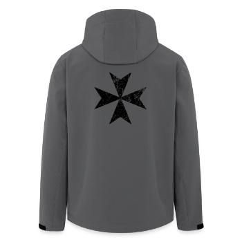 Croix maltaise croix maltaise malteser Kreuz - Veste softshell homme en polyester recyclé Stanley/Stella - charbon - Dos - AI Model Male 185 light (185cm)